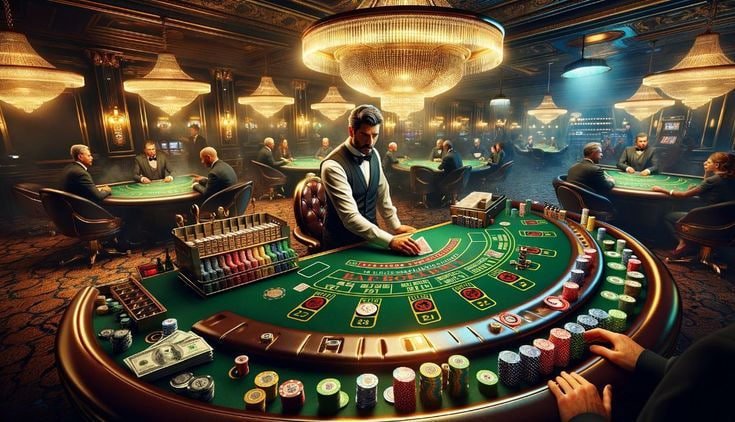 Meja live casino dengan dealer profesional